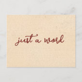 Gewoon een woord briefkaart (Voorkant)