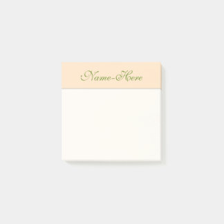 Gewoon, eenvoudig, Bisque achtergrond en Groene Na Post-it® Notes