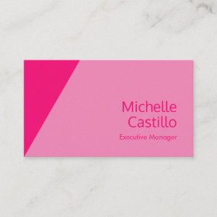 Gewoon eenvoudig eminine minimalistisch roze visitekaartje