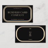 Gewoon Eenvoudig Goud Zwart Elegant Classy 2C Visitekaartje (Voorkant / Achterkant)