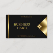 Gewoon Eenvoudig Goud Zwart Elegant Classy 4a Visitekaartje (Voorkant)