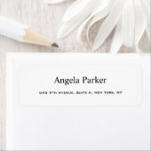 Gewoon eenvoudige, witte, moderne etiket (Insitu)