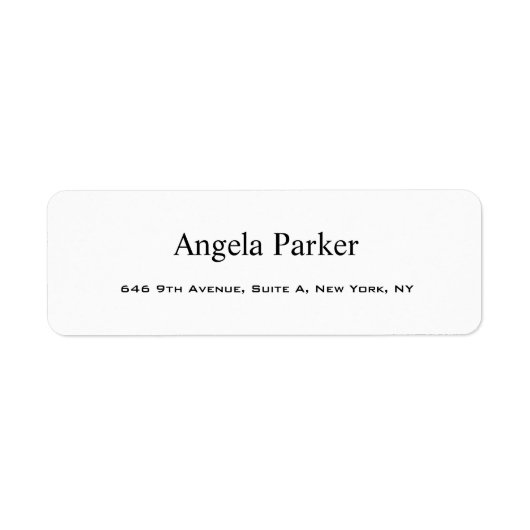 Gewoon eenvoudige, witte, moderne etiket (Voorkant)