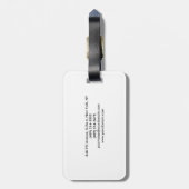 Gewoon eenvoudige zwarte, witte, minimale minimali bagagelabel (Achterkant verticaal)