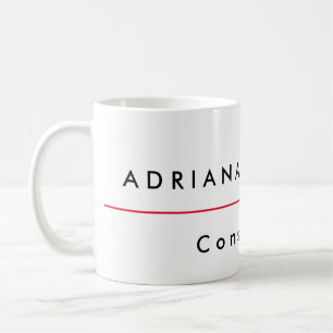 Gewoon eenvoudige zwarte, witte, minimale minimali koffiemok