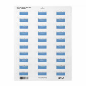 Gewoon Elegant blauw grijs, klein design Etiket (Full Sheet)
