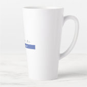 Gewoon Elegant Blue White Minimal Design Latte Mok (Rechts)
