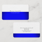 Gewoon Elegant Blue White Minimal Design Visitekaartje (Voorkant / Achterkant)