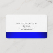 Gewoon Elegant Blue White Minimal Design Visitekaartje (Achterkant)