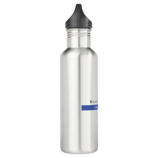 Gewoon Elegant Blue White Minimal Design Waterfles (Links)