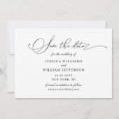 Gewoon Elegant Calligraphy Wedding Photo Save The Date (Achterkant)