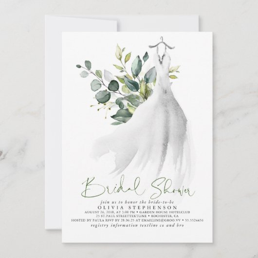 Gewoon Elegant Eucalyptus Greenery Vrijgezellenfee Kaart (Voorkant)