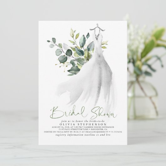 Gewoon Elegant Eucalyptus Greenery Vrijgezellenfee Kaart (Staand voorkant)