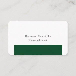 Gewoon Elegant Forest Green White-minimalistisch d Visitekaartje