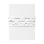 Gewoon Elegant Gold Belly Band Uitnodigingen Wikkel (Achterkant Voorbeeld)