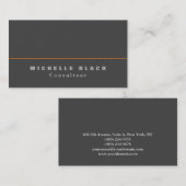 Gewoon Elegant Gray Professional Modern Visitekaartje (Voorkant / Achterkant)