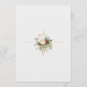 Gewoon Elegant Kerst Bloemen Monogram Menu (Achterkant)