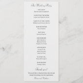 Gewoon Elegant Kerst Bloemen Monogram Programma (Achterkant)