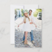 Gewoon Elegant Kerst Bloemen Monogram Save The Date (Achterkant)