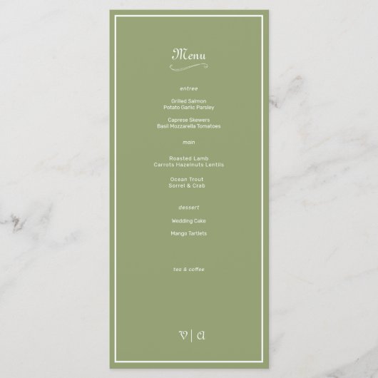 Gewoon Elegant L'Herbe Tarragon met Border Menu (Voorkant)