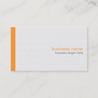 Gewoon Elegant modern, eenvoudig Oranje streep wit Visitekaartje