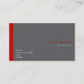 Gewoon Elegant Modern Eenvoudige Rode Streep Visitekaartje (Achterkant)