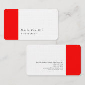 Gewoon elegant modern, minimalistisch design rood  visitekaartje (Voorkant / Achterkant)