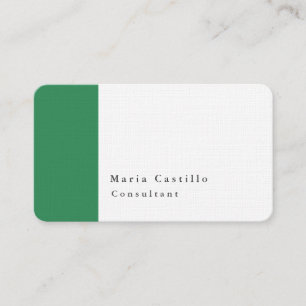 Gewoon Elegant Modern Minimalistisch Zee Groen Wit Visitekaartje