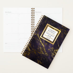 Gewoon Elegant Paars Benoeming van goudmarmer Planner
