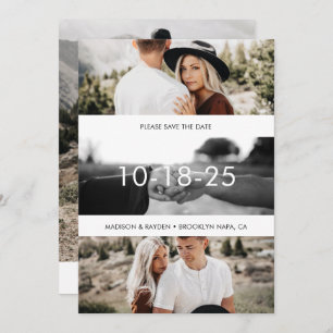 Gewoon Elegant Photo Grid Wedding Save The Date