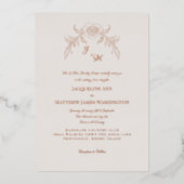 Gewoon Elegant Roos Goud Vintage II Folie Uitnodiging (Voorkant)