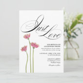 Gewoon Elegant Script Bloem Bruiloft Kaart (Staand voorkant)