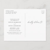 Gewoon Elegant Script Wijzig de datum uitstel Aankondigingskaart (Achterkant)
