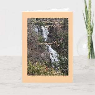 Gewoon elegant, waterval landschap, bruiloft Kaart