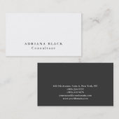 Gewoon Elegant White Grey Professional Modern Visitekaartje (Voorkant / Achterkant)