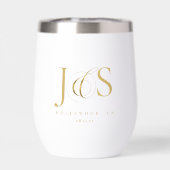 Gewoon Elegante Bruiloft Initialen Goud ID1022 (Achterkant)