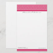 Gewoon Elegante Custom Designer Fuschia Stationery Briefpapier (Voorkant / Achterkant)