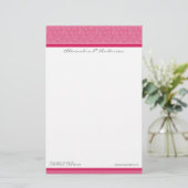 Gewoon Elegante Custom Designer Fuschia Stationery Briefpapier (Staand voorkant)