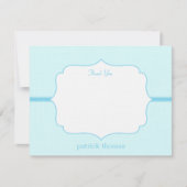 Gewoon elegante flat dank u kaart - Blauw (Voorkant)