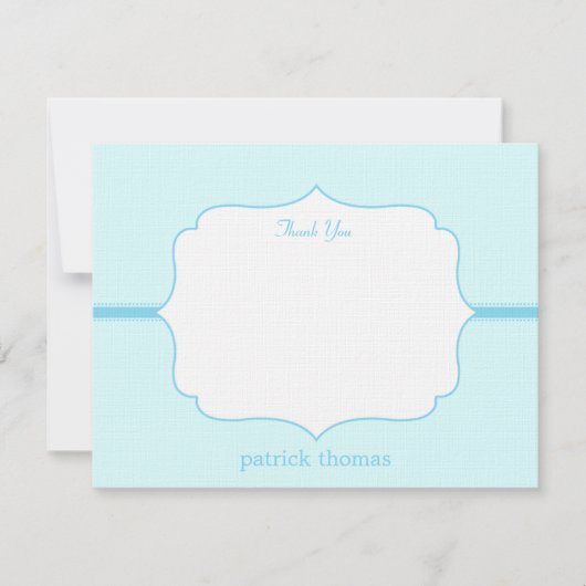 Gewoon elegante flat dank u kaart - Blauw (Voorkant)