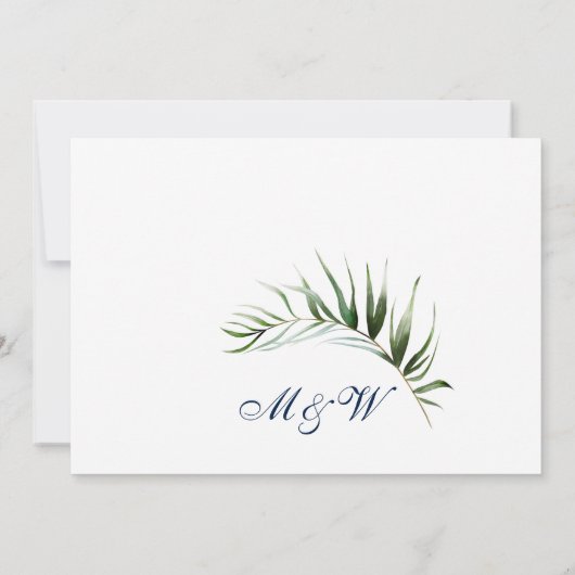 Gewoon elegante foto bruiloft eenvoudig modern save the date (Achterkant)