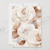 Gewoon elegante ivoor & roest Rozen bruiloft Save The Date (Achterkant)