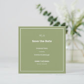 Gewoon elegante L'Herbe Tarragon Save The Date (Staand voorkant)