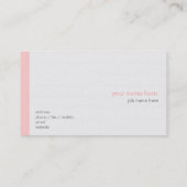 Gewoon elegante moderne, eenvoudige roze streep wi visitekaartje (Achterkant)
