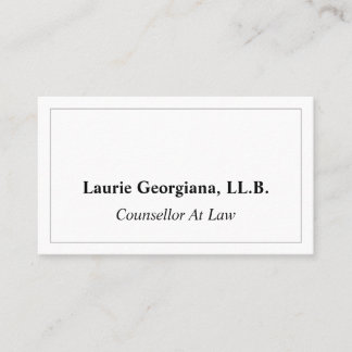 Gewoon en Basic Counselor bij Law Visitekaartje