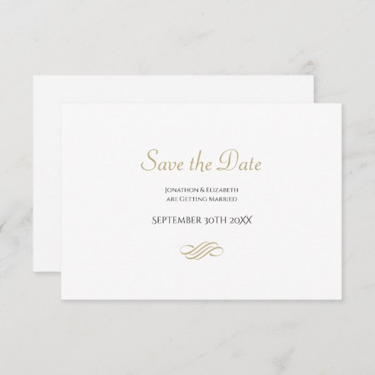 Gewoon en eenvoudig wit goud — Klassiek sparen de (Voorkant / Achterkant)