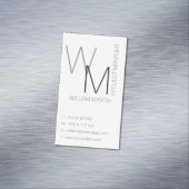 Gewoon en eenvoudig wit, professioneel Visitekaart Magnetisch Visitekaartje (Voorbeeld)