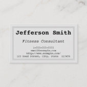 Gewoon en schoon fitness Consultant Visitekaartje (Voorkant)