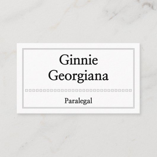 Gewoon en schoon paralegaal Visitekaartje (Voorkant)
