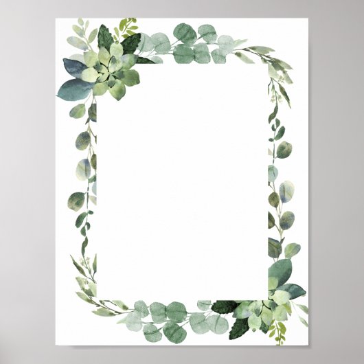 Gewoon Eucalyptus Green Foliage Poster (Voorkant)